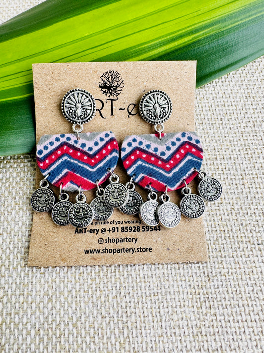 Fabric earrings lightweight earrings