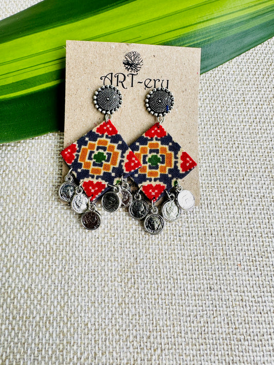 Fabric earrings lightweight earrings