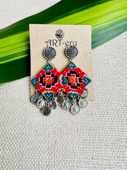 Fabric earrings lightweight earrings