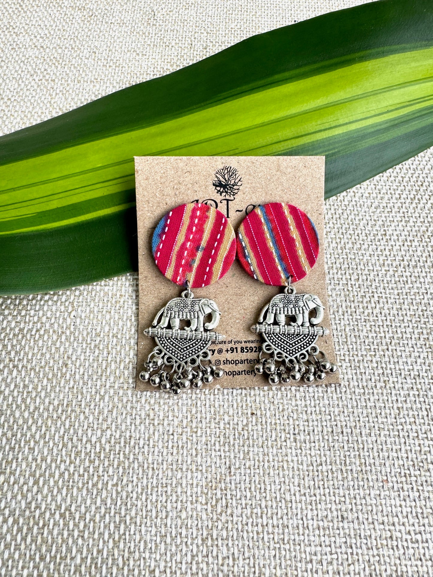 Lightweight fabric earrings