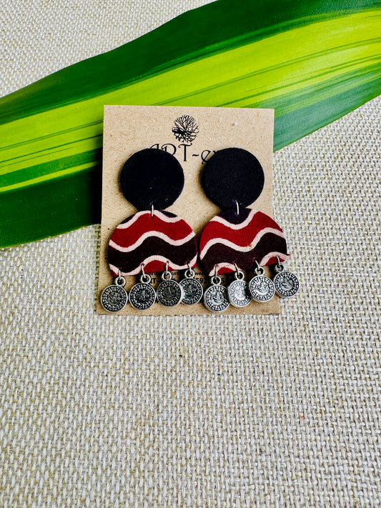 Lightweight fabric earrings colorful earrings