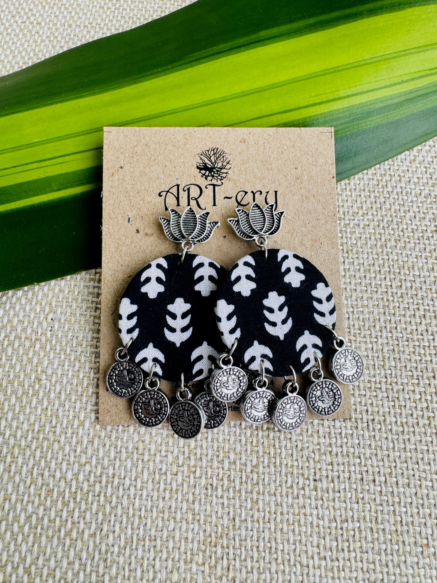 Fabric earrings lightweight earrings