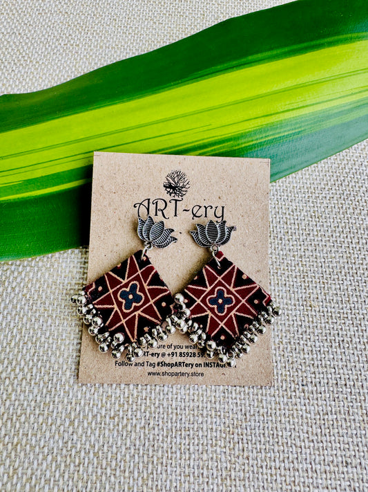 Fabric earrings lightweight earrings