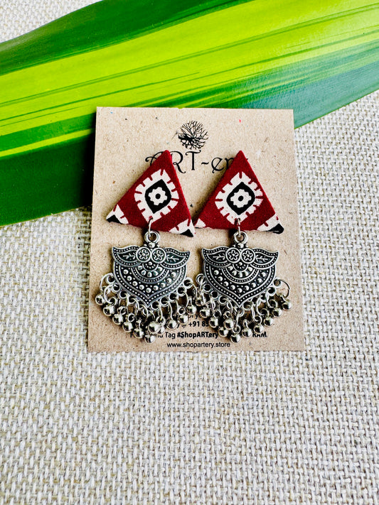 Fabric earrings lightweight earrings