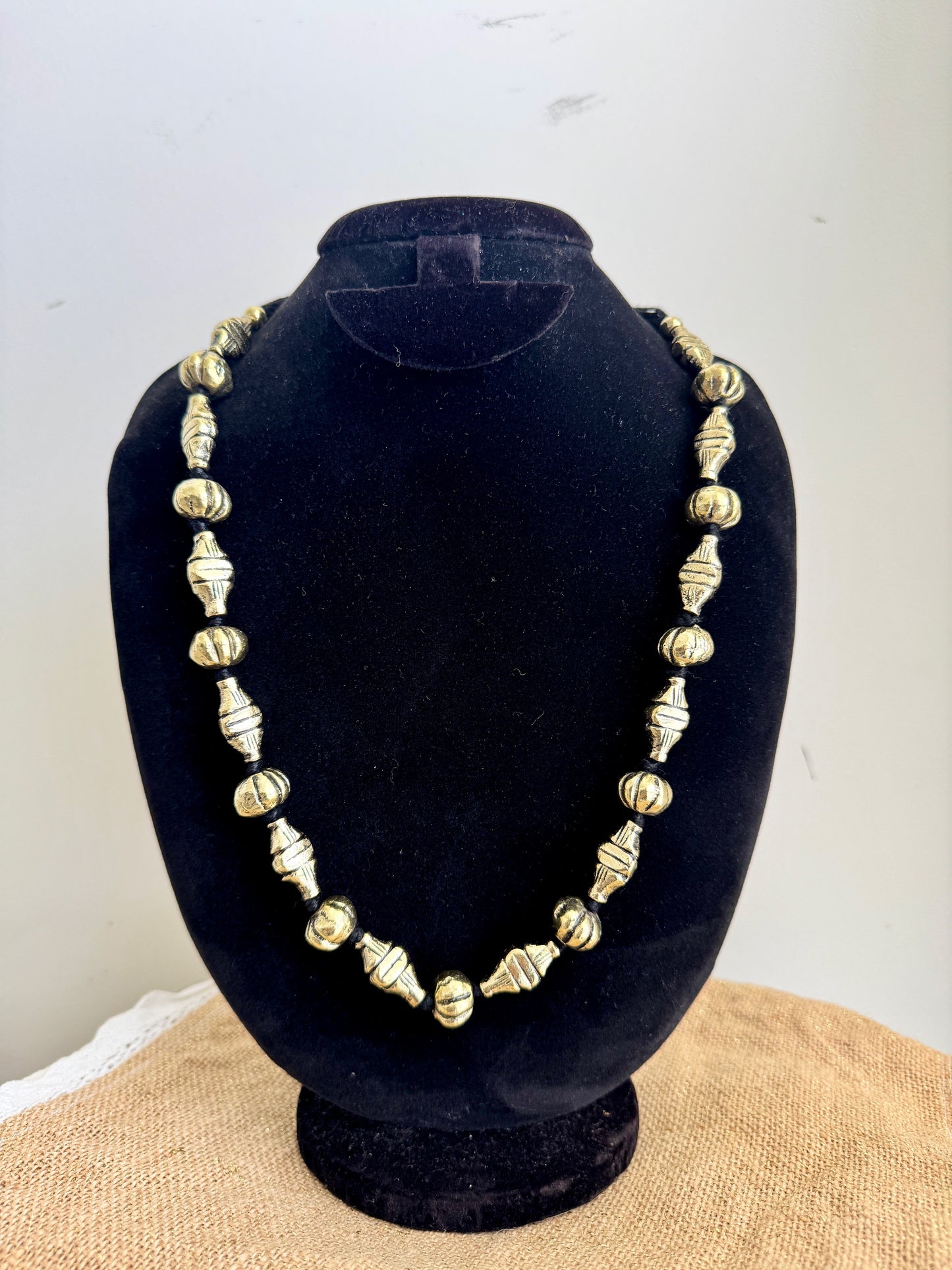 Mini Dhol Gold and Silver Necklace