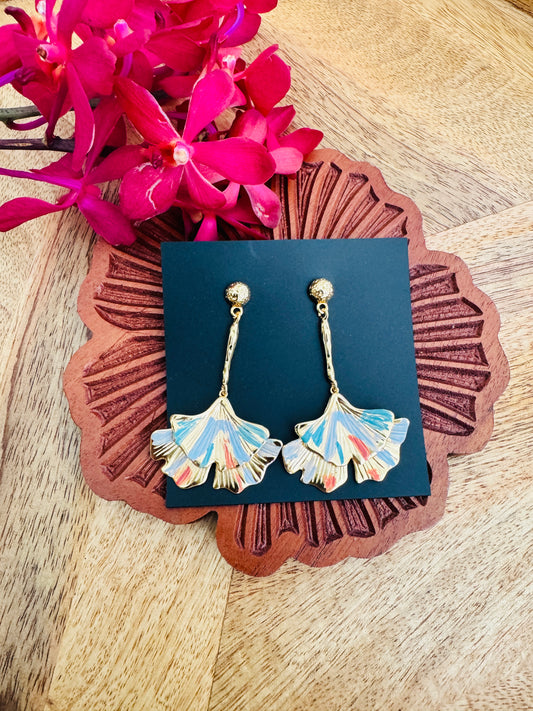 Brass Earrings - petals of joy