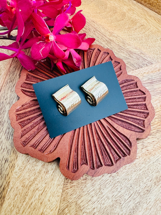 Brass Earrings - scrolls