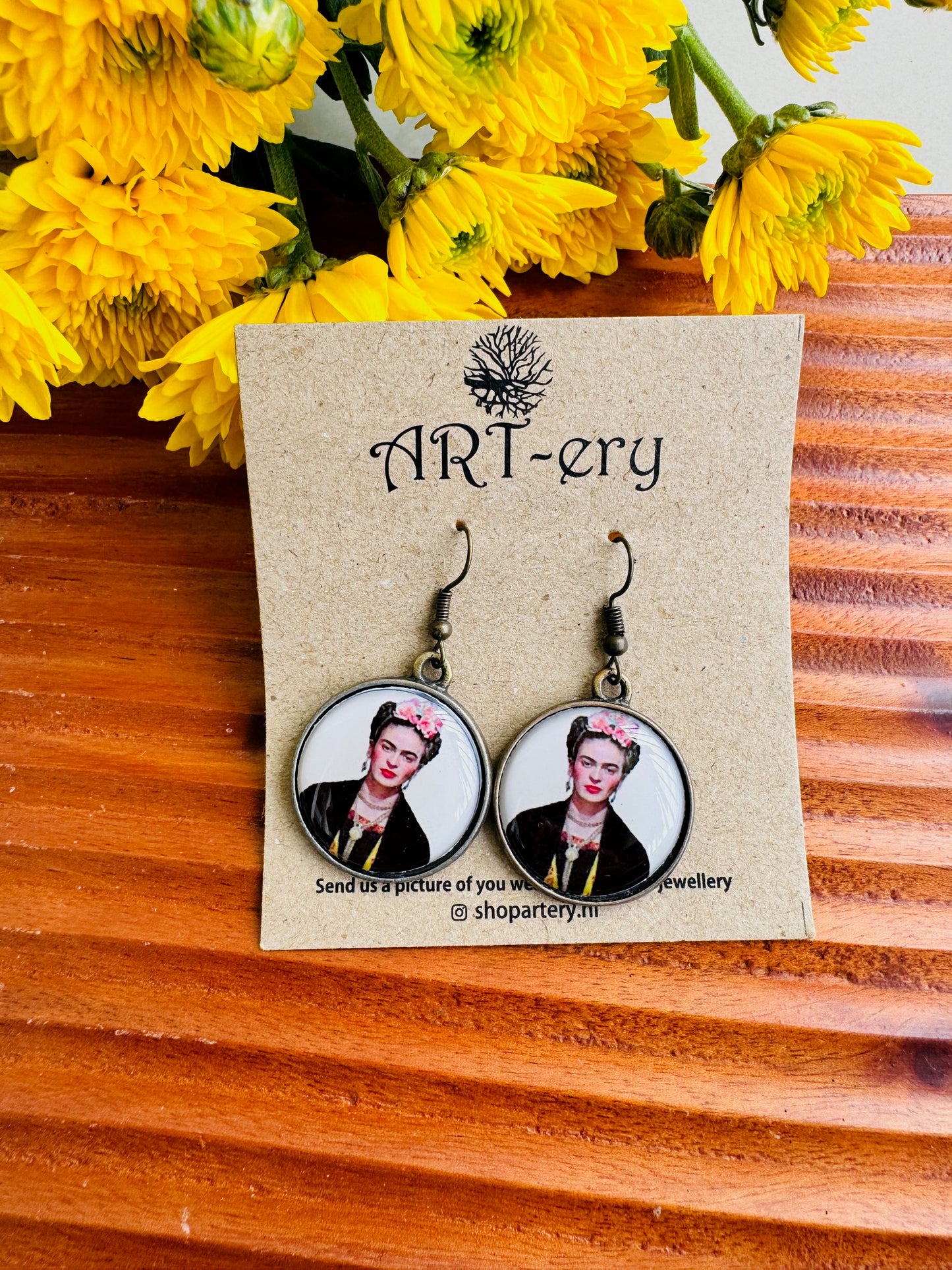 Mandala Earrings - Frida Kahlo