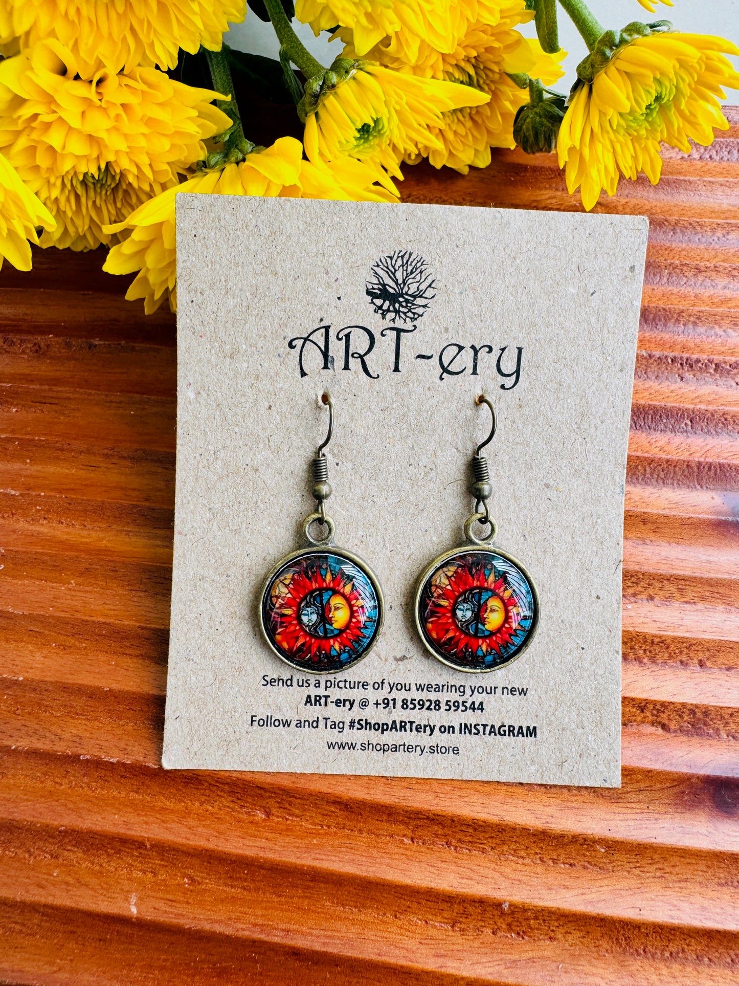 Mandala Earrings  - Sun