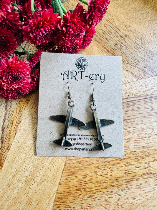 Miniature earring - Aeroplane earrings