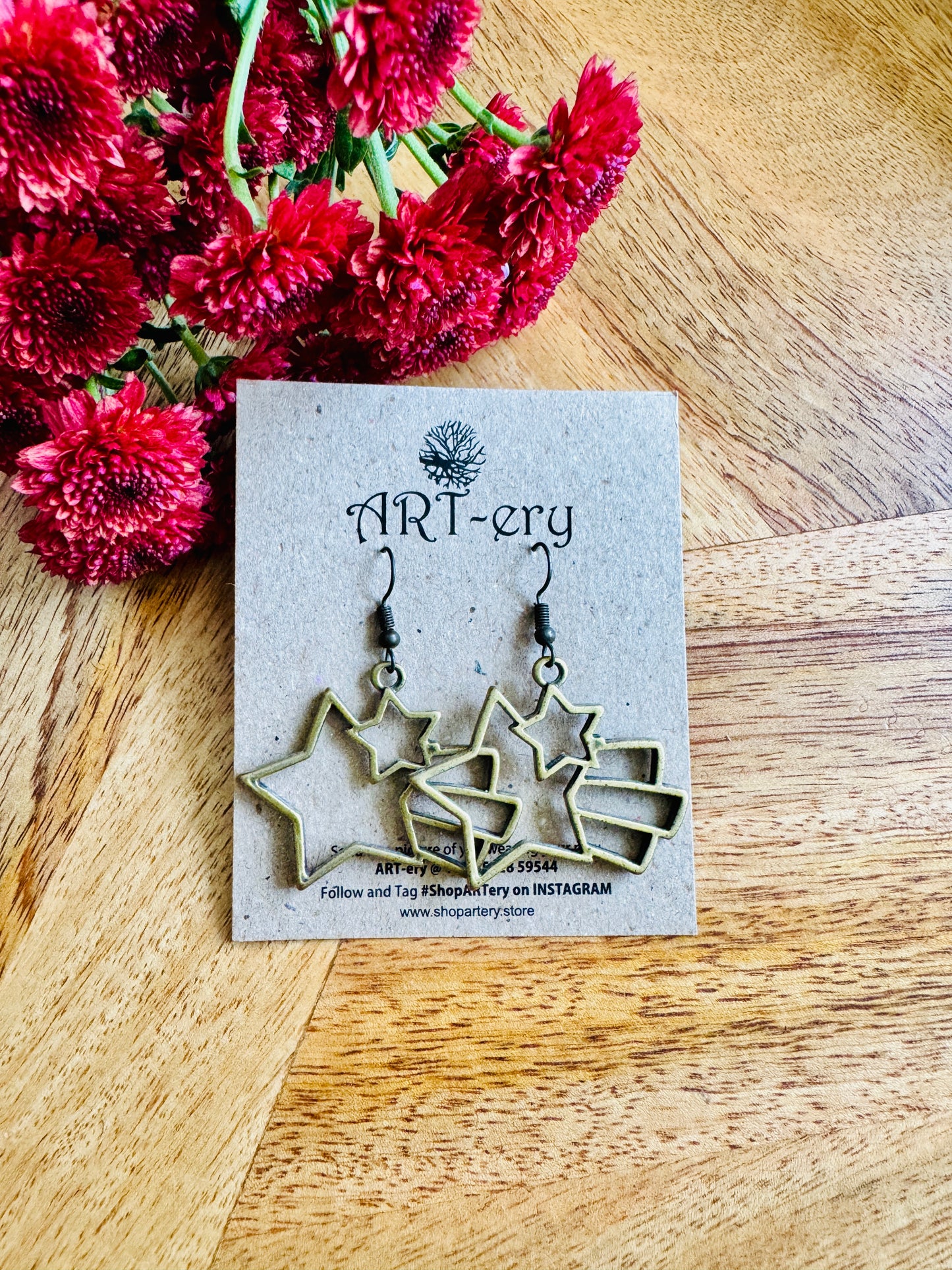 Miniature metal earring - Star earrings