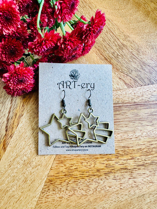 Miniature metal earring - Star earrings