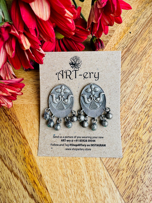 Abstract Statement earring with gungroo
