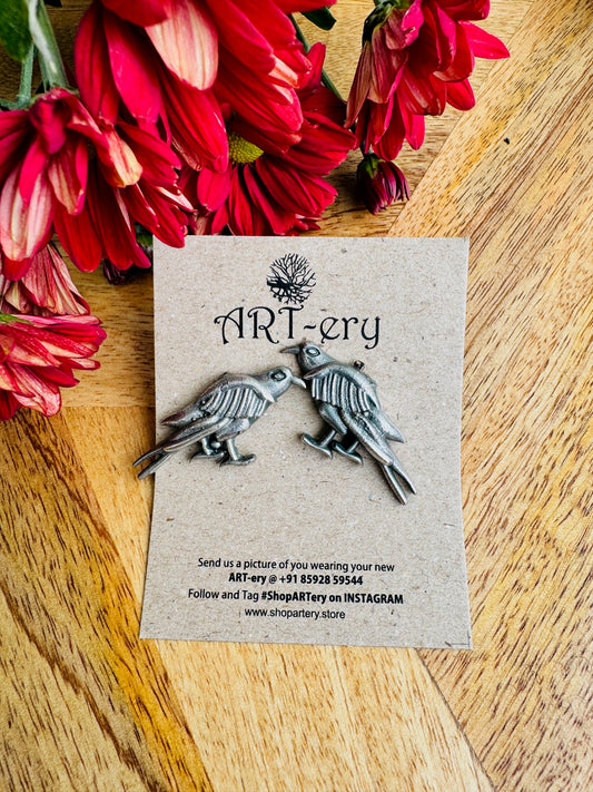 Abstract Bird earring