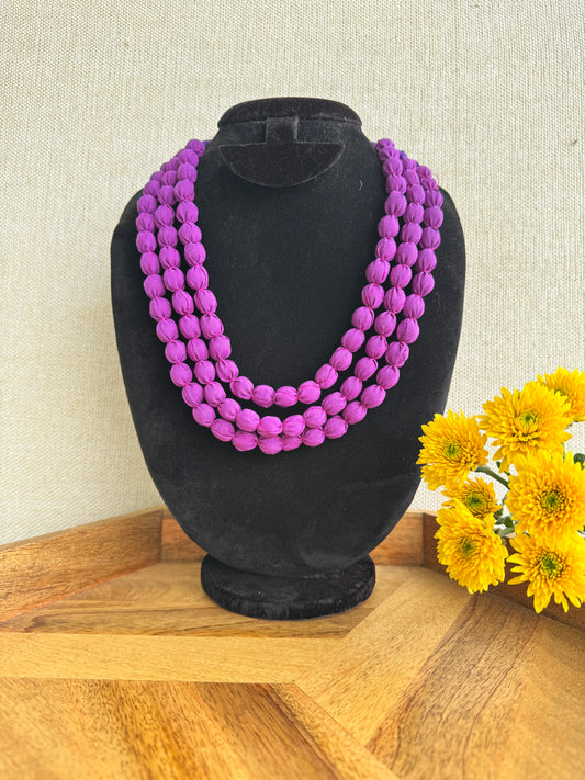 Fabric Necklace - Purple