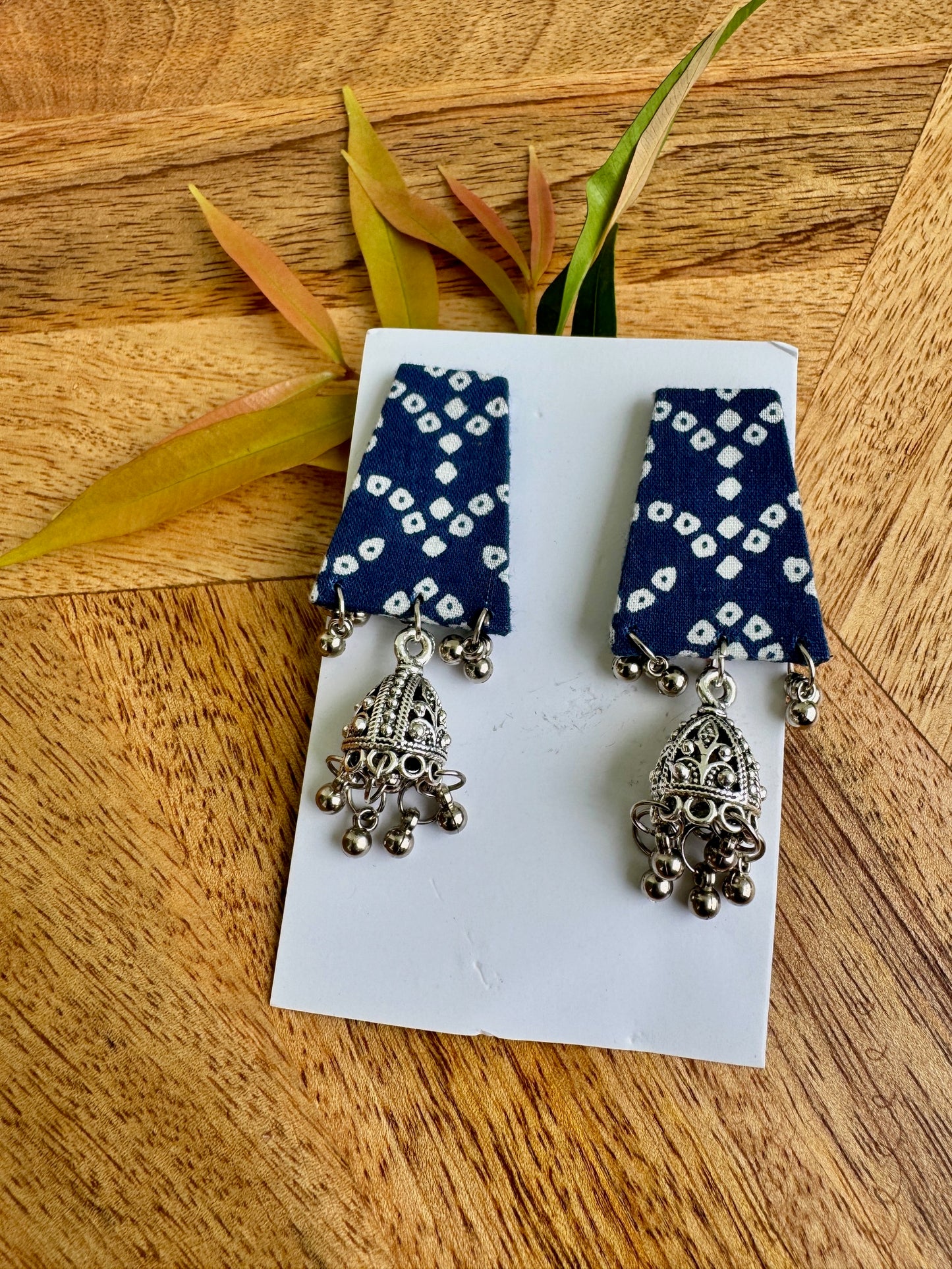 Fabric earrings lightweight earrings - Bandhini