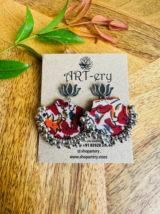 Lightweight Handmade Statement Jewellery - Kalamkari