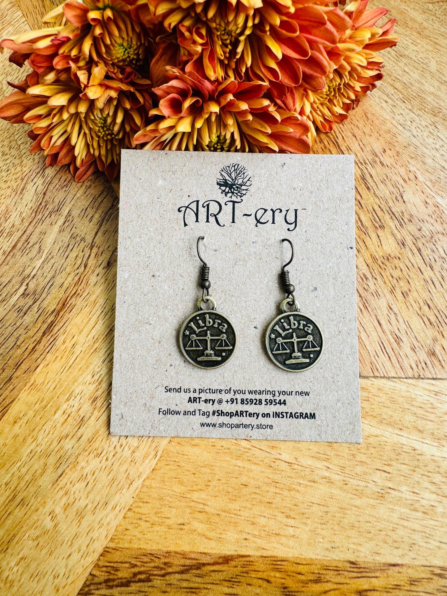 Libra zodiac earrings
