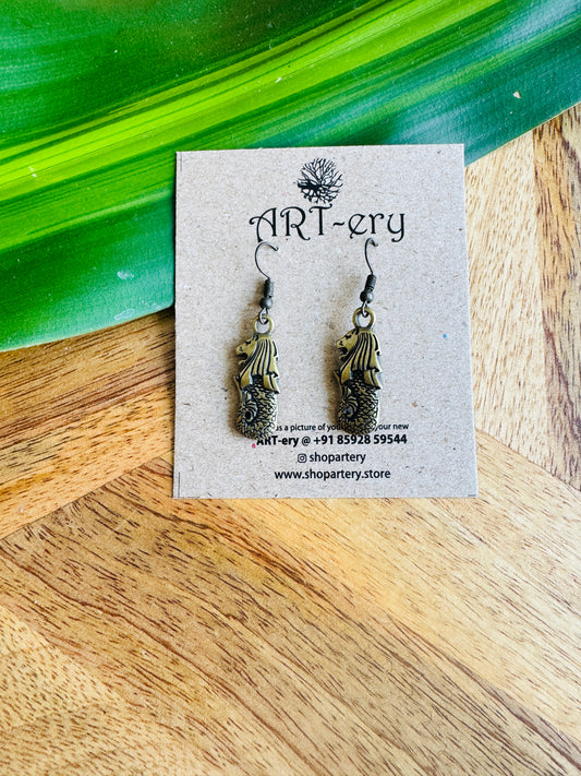Miniature earring - Merlion