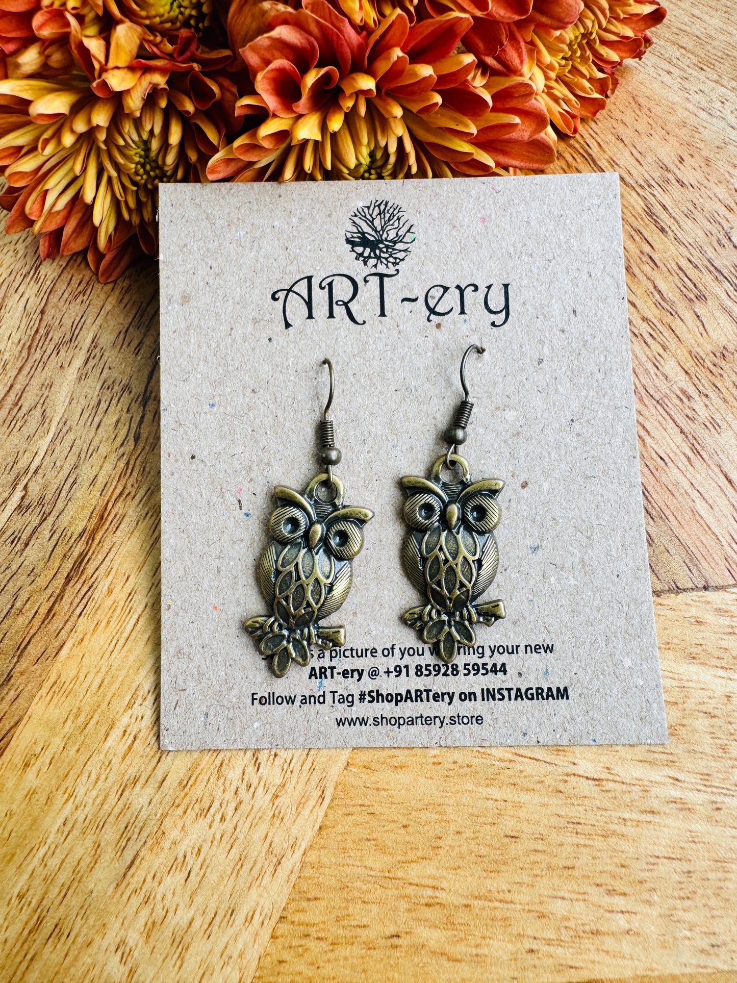 Little guardian owl earrings