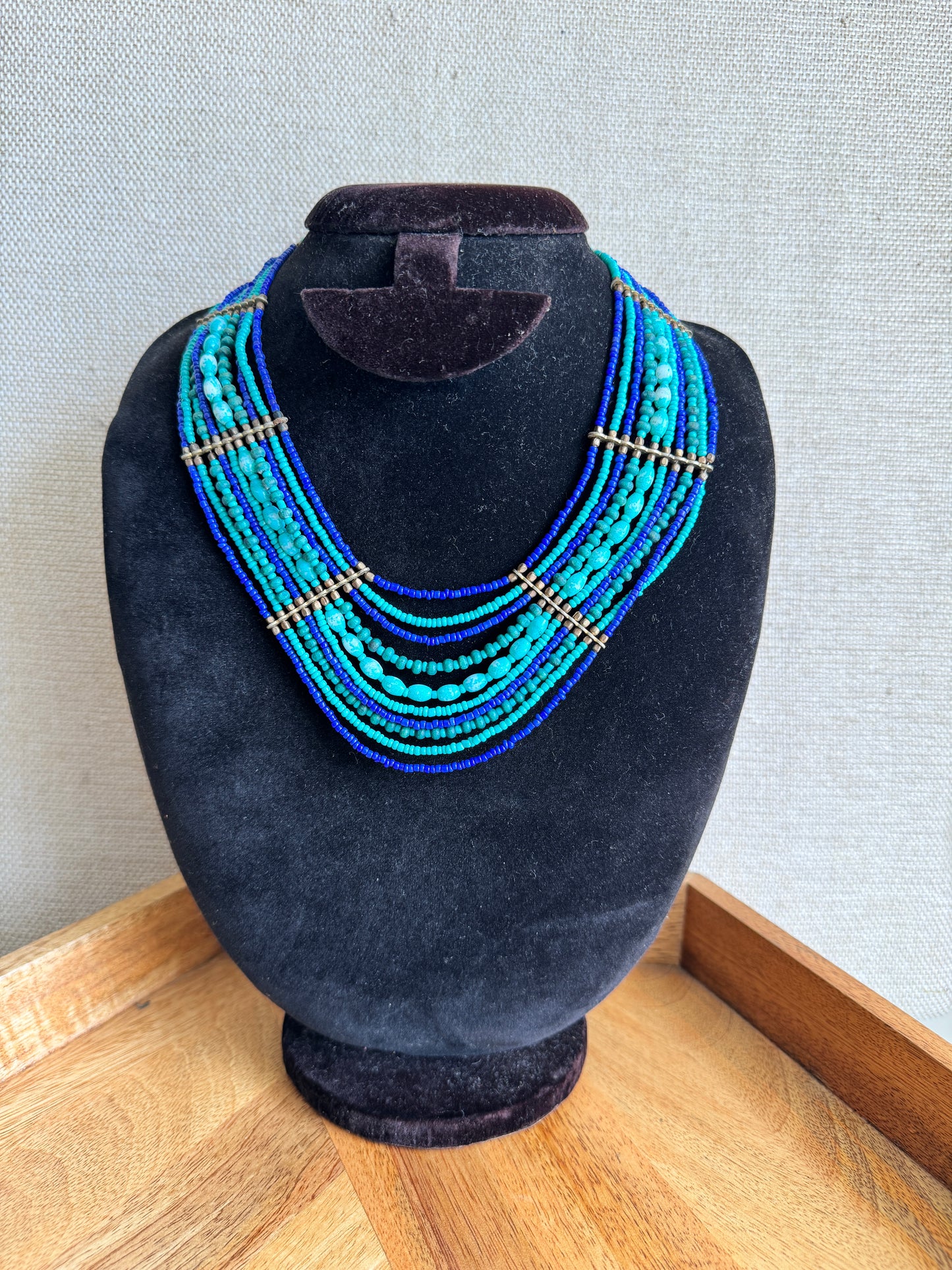 Cluster multi layer necklace