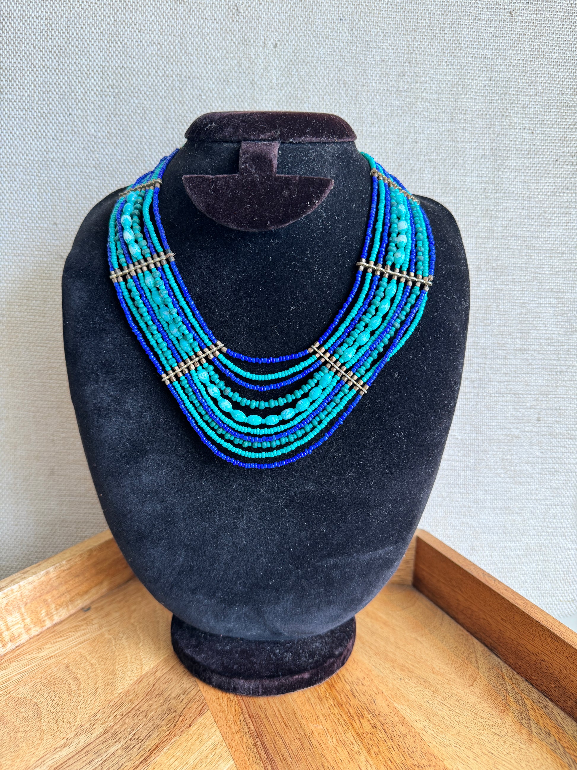 Cluster multi layer necklace