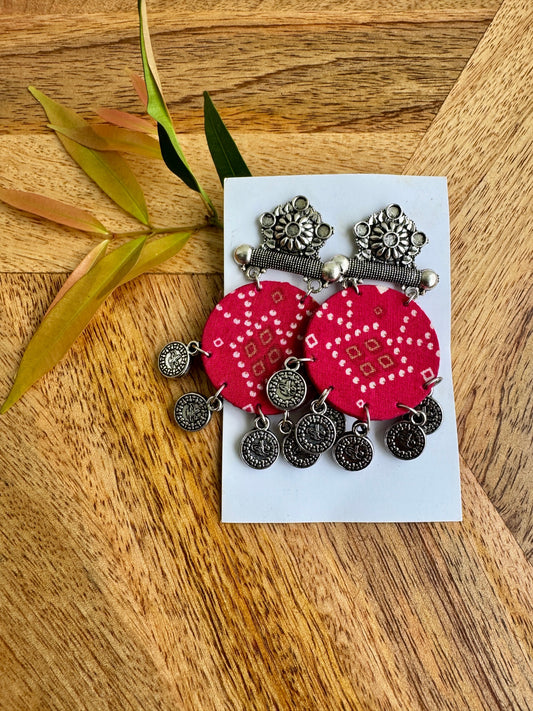 Fabric earrings lightweight earrings -