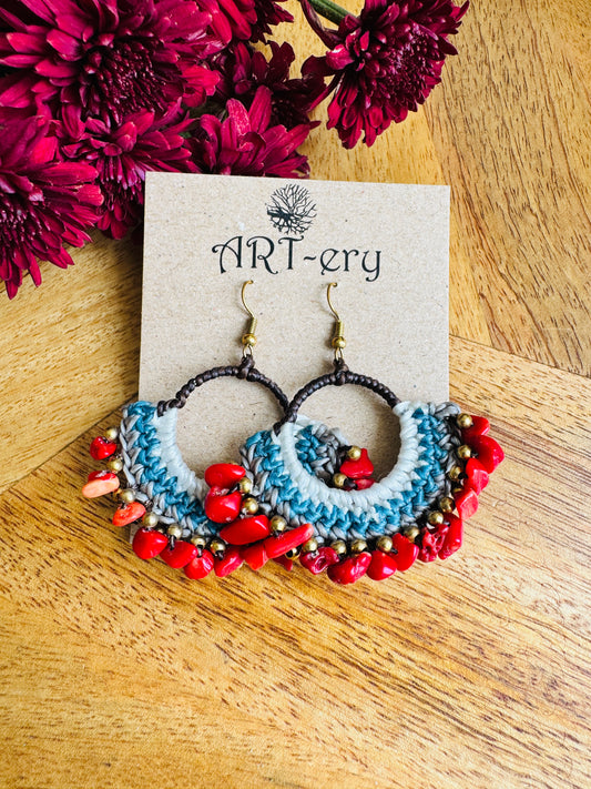 Handcrafted  Crochet earrings -