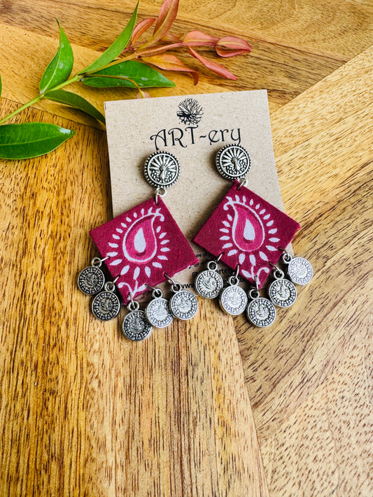 Lightweight Handmade Statement Jewellery - Mango motif
