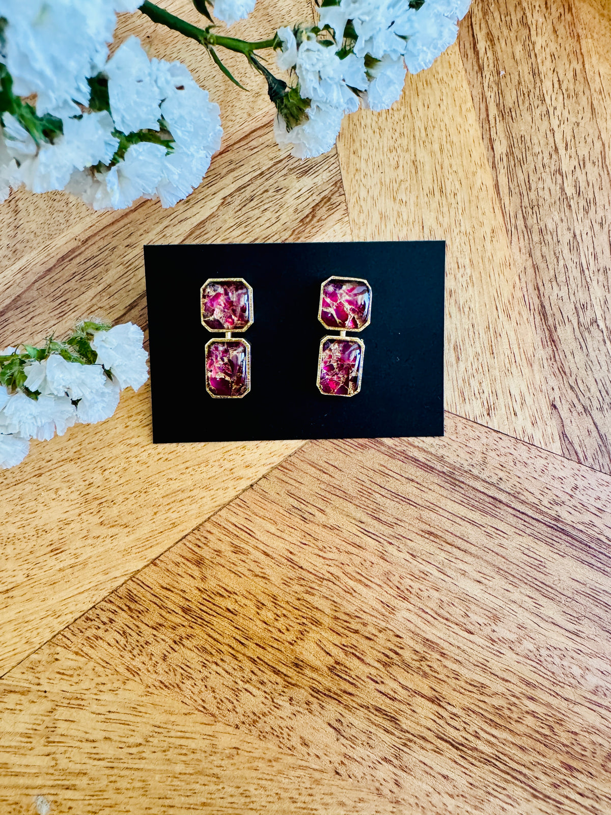 Square stones - Red