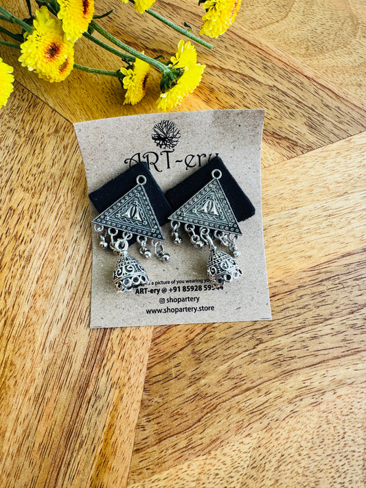 Handcrafted Fabric Statement Earrings | Boho Ethnic Earrings for Women -