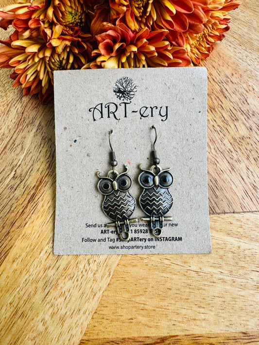 Ollie owl earrings