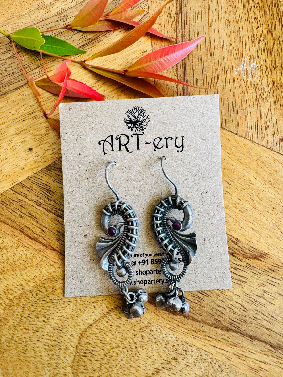 Abstract hanging earrings