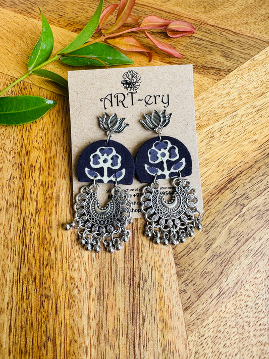 Lightweight Handmade Statement Jewellery - Black lotus