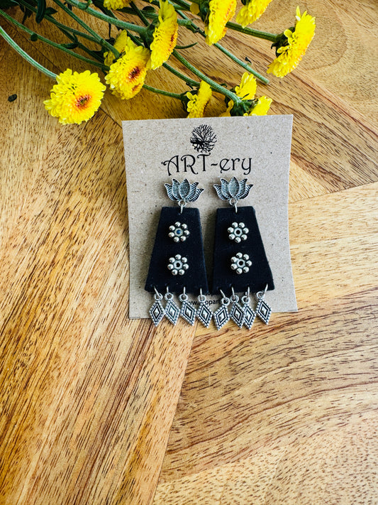 Handcrafted Fabric Statement Earrings | Boho Ethnic Earrings for Women