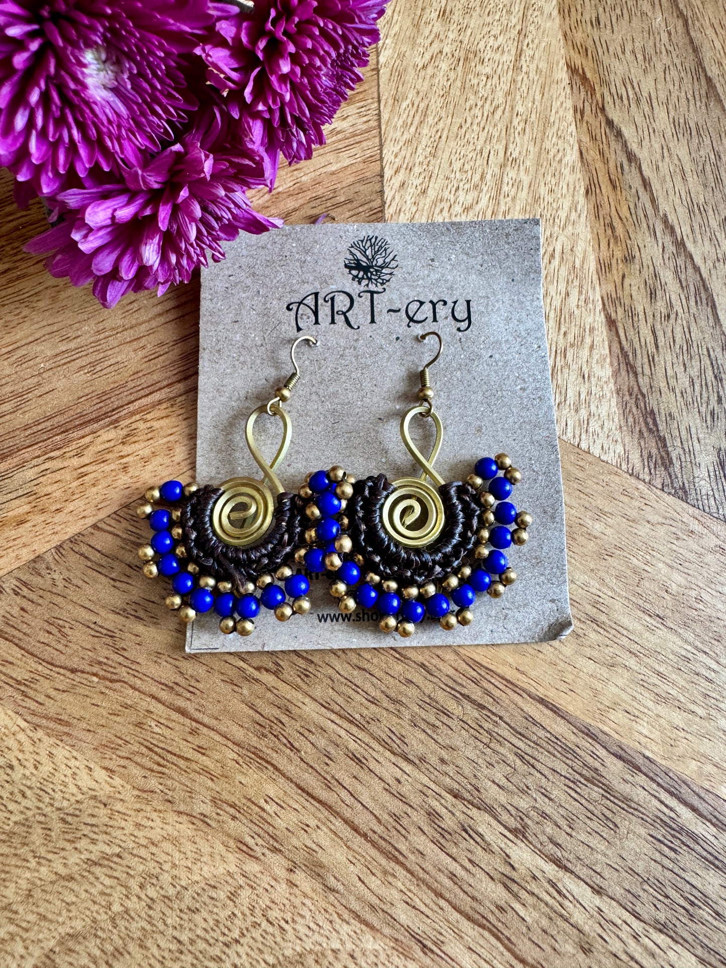 Handcrafted beaded earrings -