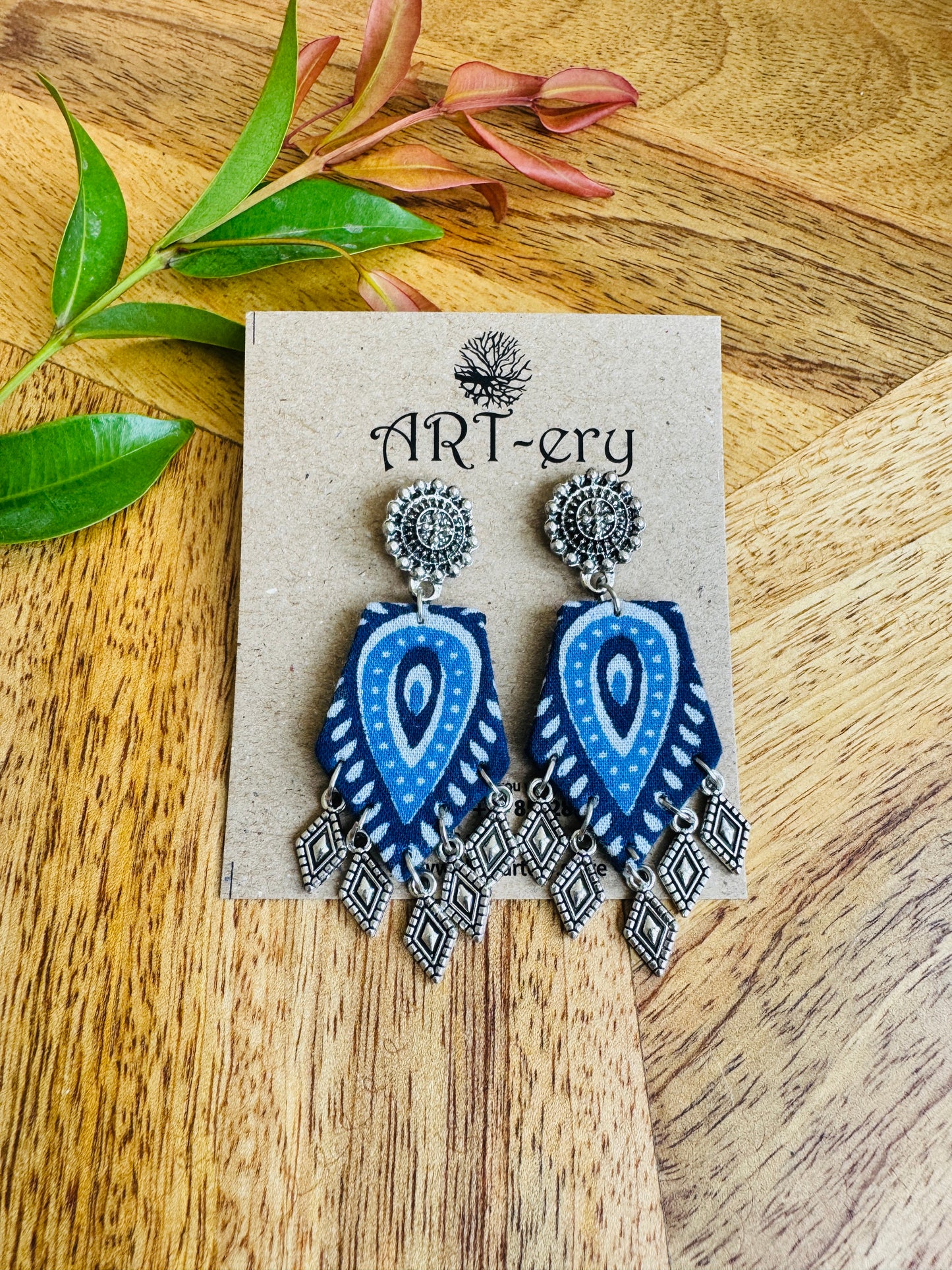 Lightweight Handmade Statement Jewellery - ethnic Blue