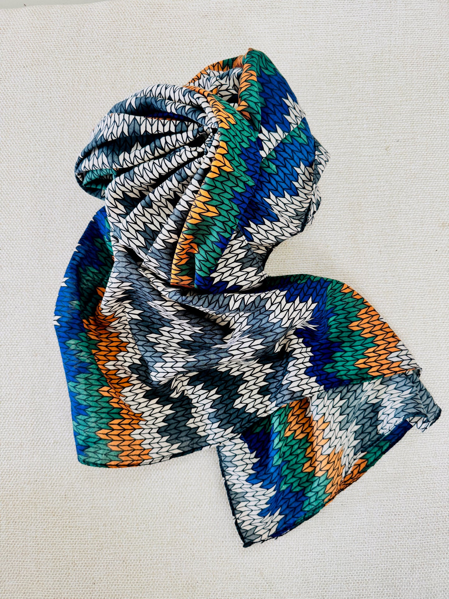 Lightweight Printed Poly-Cotton Scarf for Women Pastel scarf