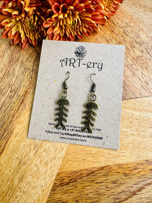 Fishbone earrings