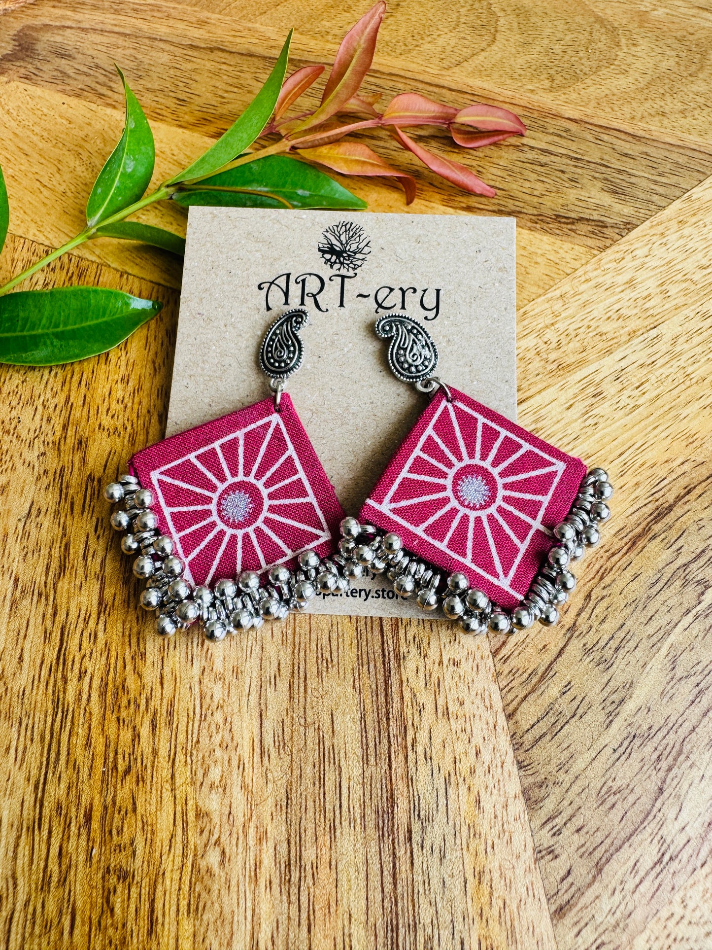 Lightweight Handmade Statement Jewellery - Pink Gungroo