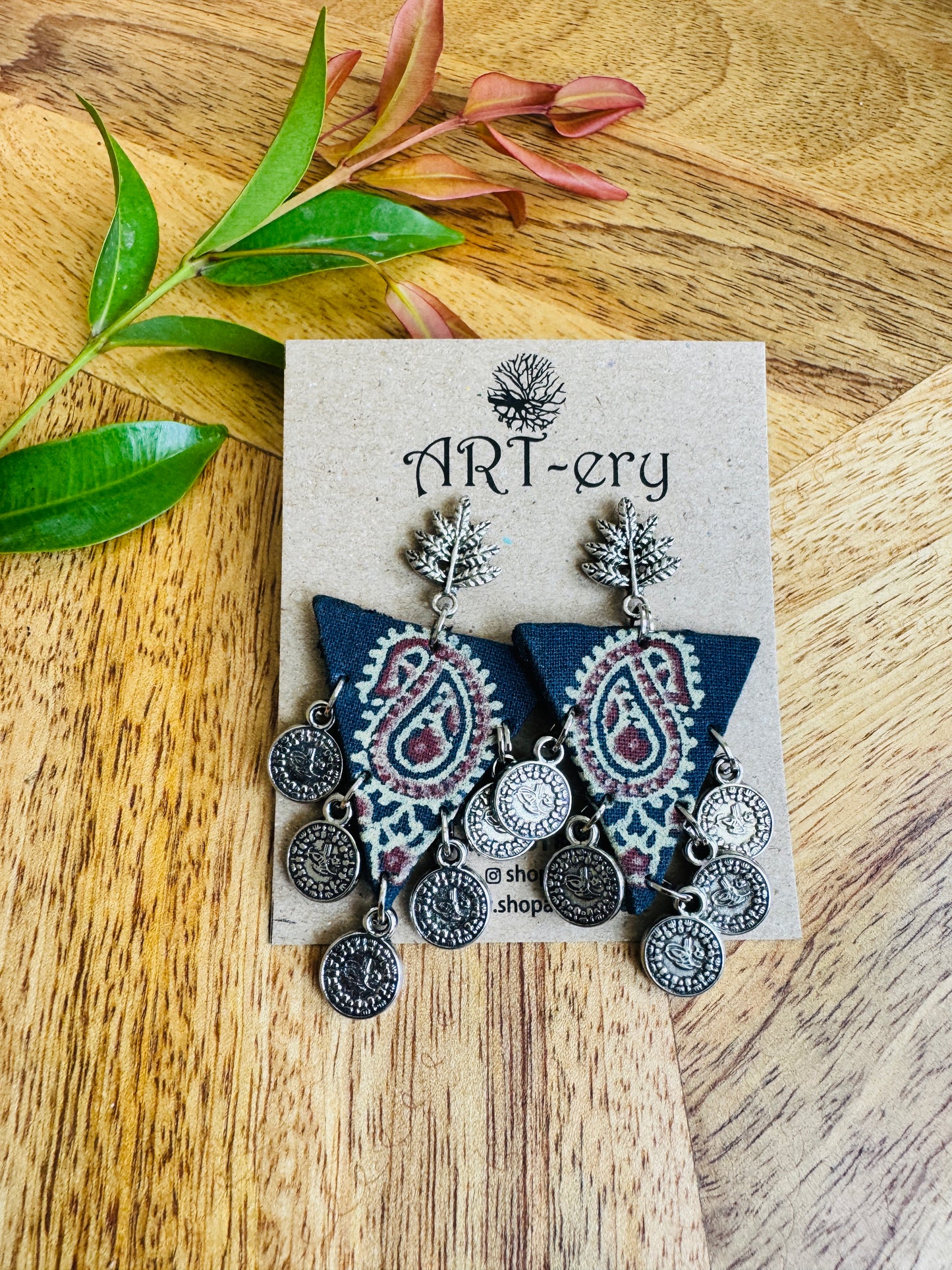 Lightweight Handmade Statement Jewellery - Inverted triangle earring