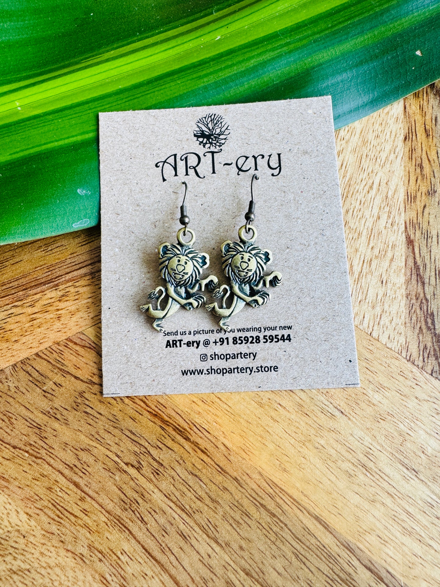 Miniature Earrings  - Lion