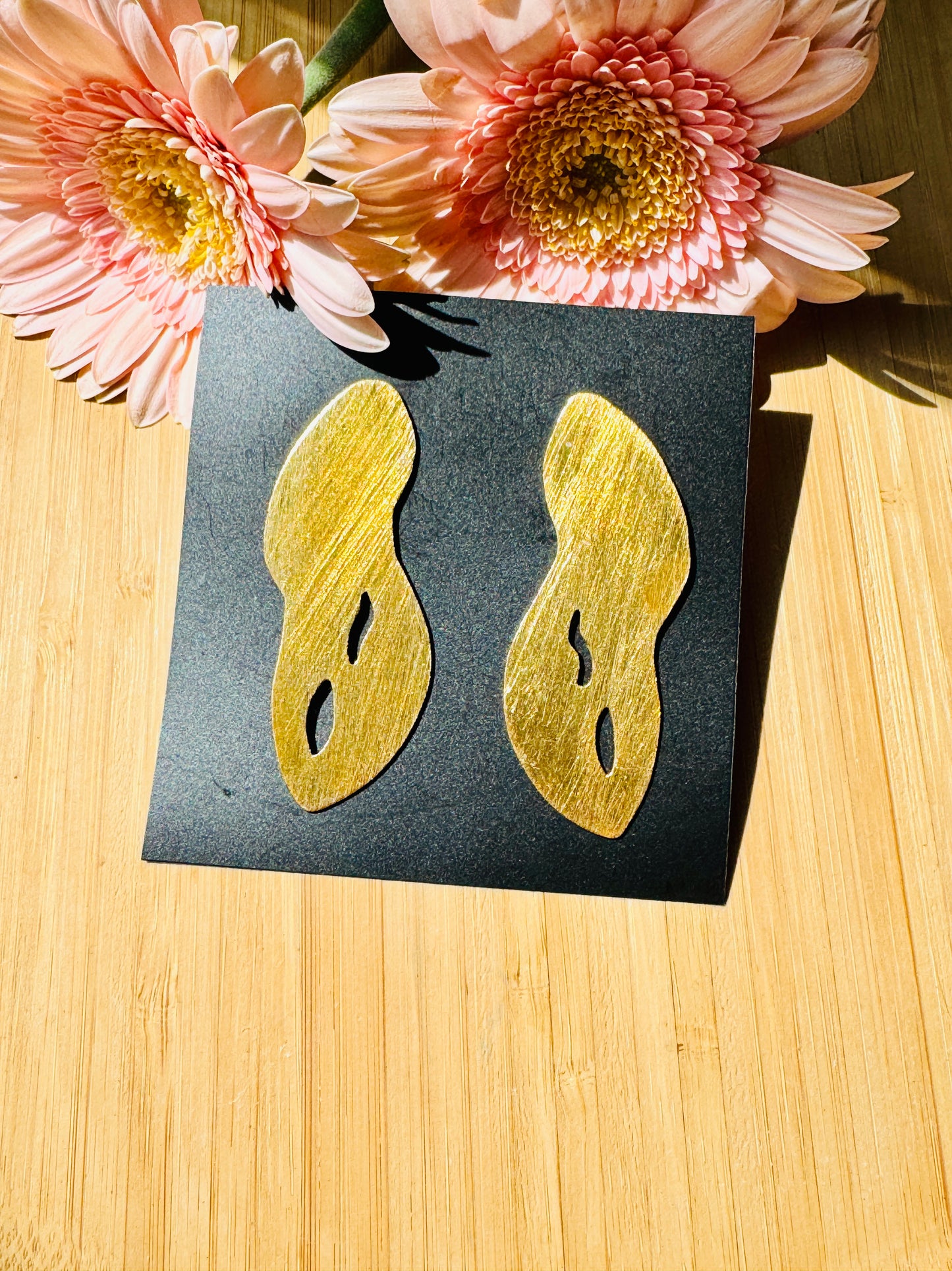 Handcrafted Bold Brass Earrings | Premium Indian Jewellery - Bold office wear