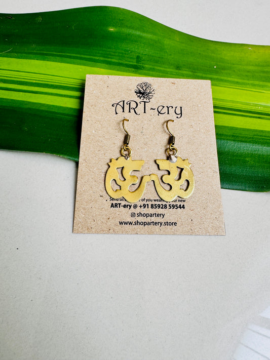 Gold and Silver Plated Hook Earrings – Om earring