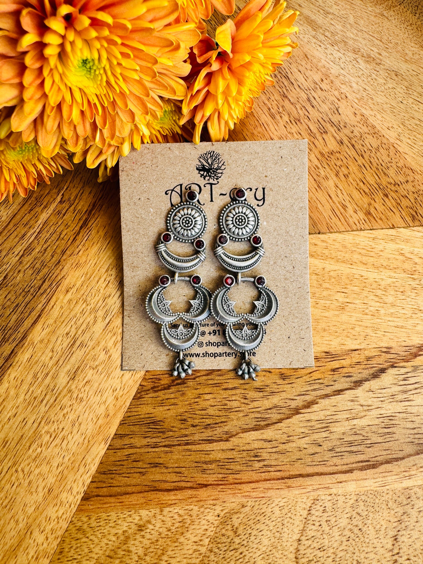 Lightweight Statement Earrings - Red