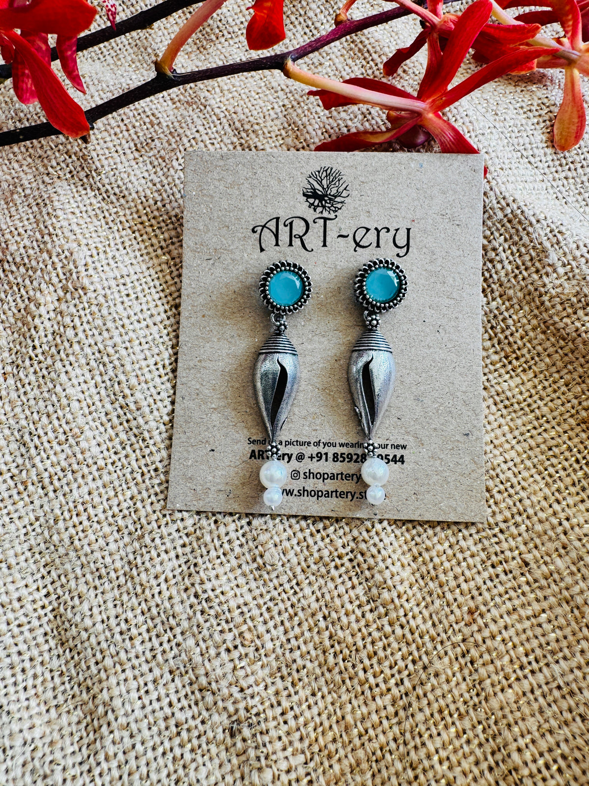 Shell blue Earrings