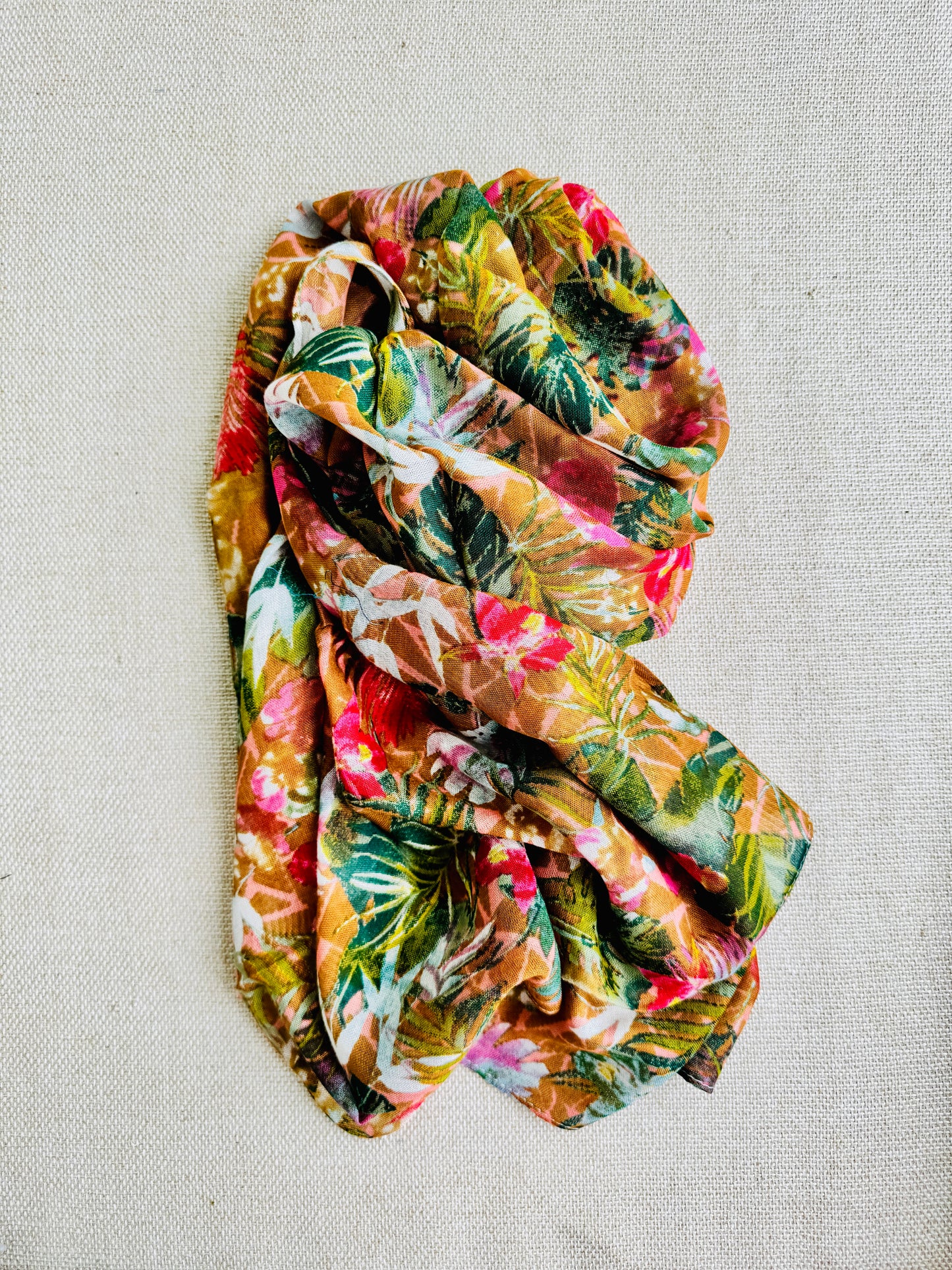 Bright poly cotton scarf - Lightweight long stole