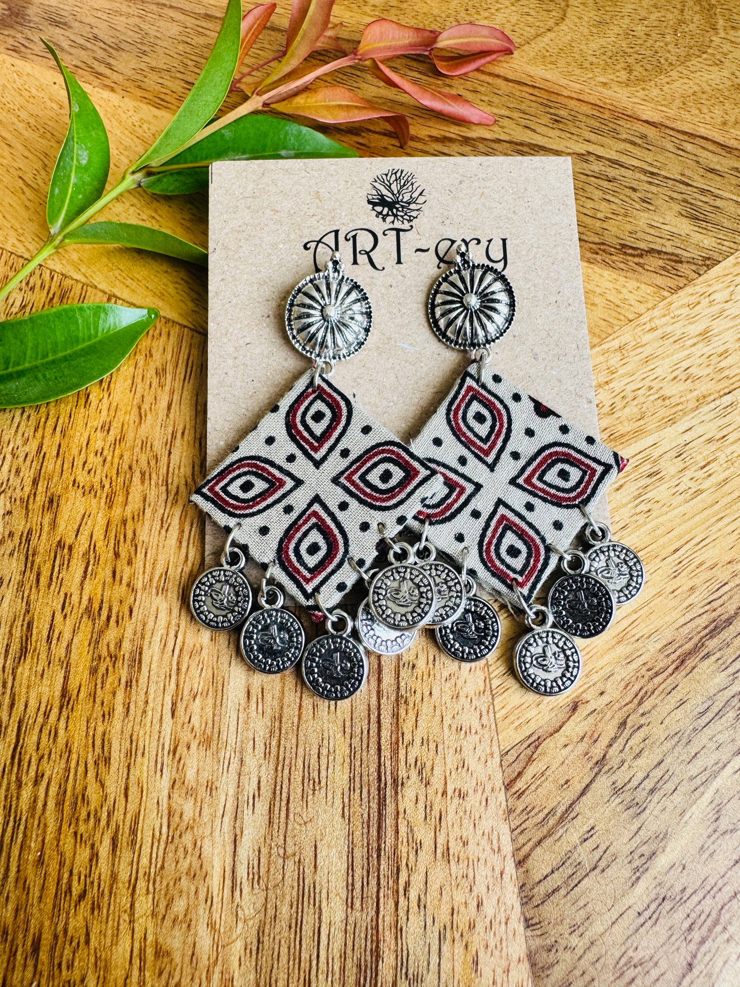 Lightweight Handmade Statement Jewellery - beige