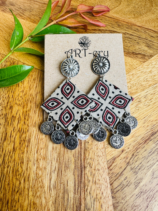 Lightweight Handmade Statement Jewellery - beige