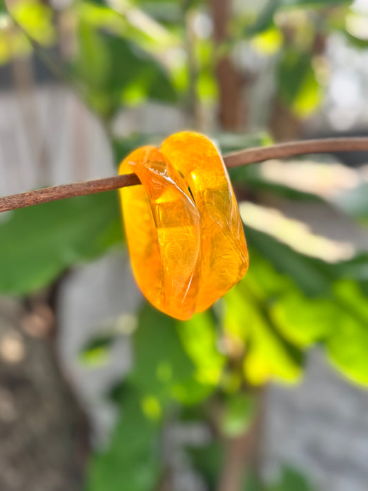 Handmade Acrylic Glossy Bangle – Statement Bright yellow bangle | Single Piece | Size 2.6